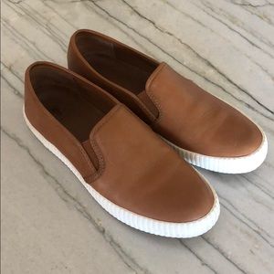 Frye Leather Slip On Sneakers